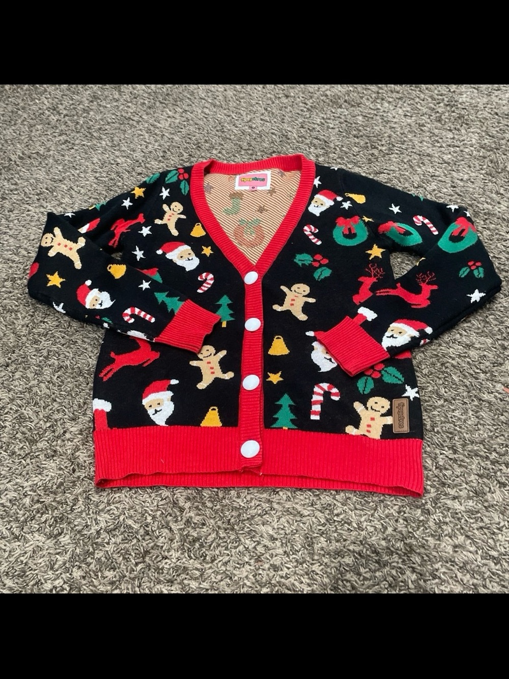 tipsy elves, NWOT cookie cutter cardigan sweater, medium